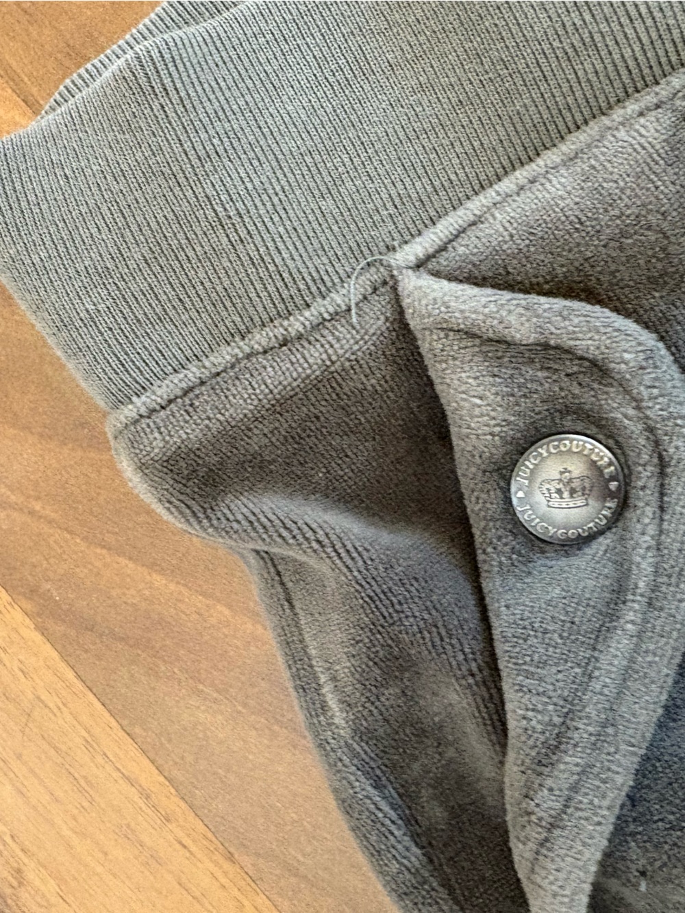 Juicy Couture Girls' Grey Velour Jogger‎ Pants - Picture 3 of 6